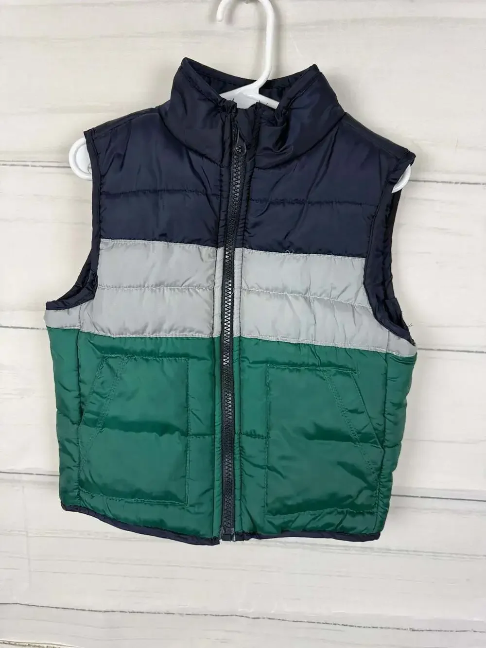 Stitch & Stone Toddler Boys Colorblock Puffer Vest Size 4T